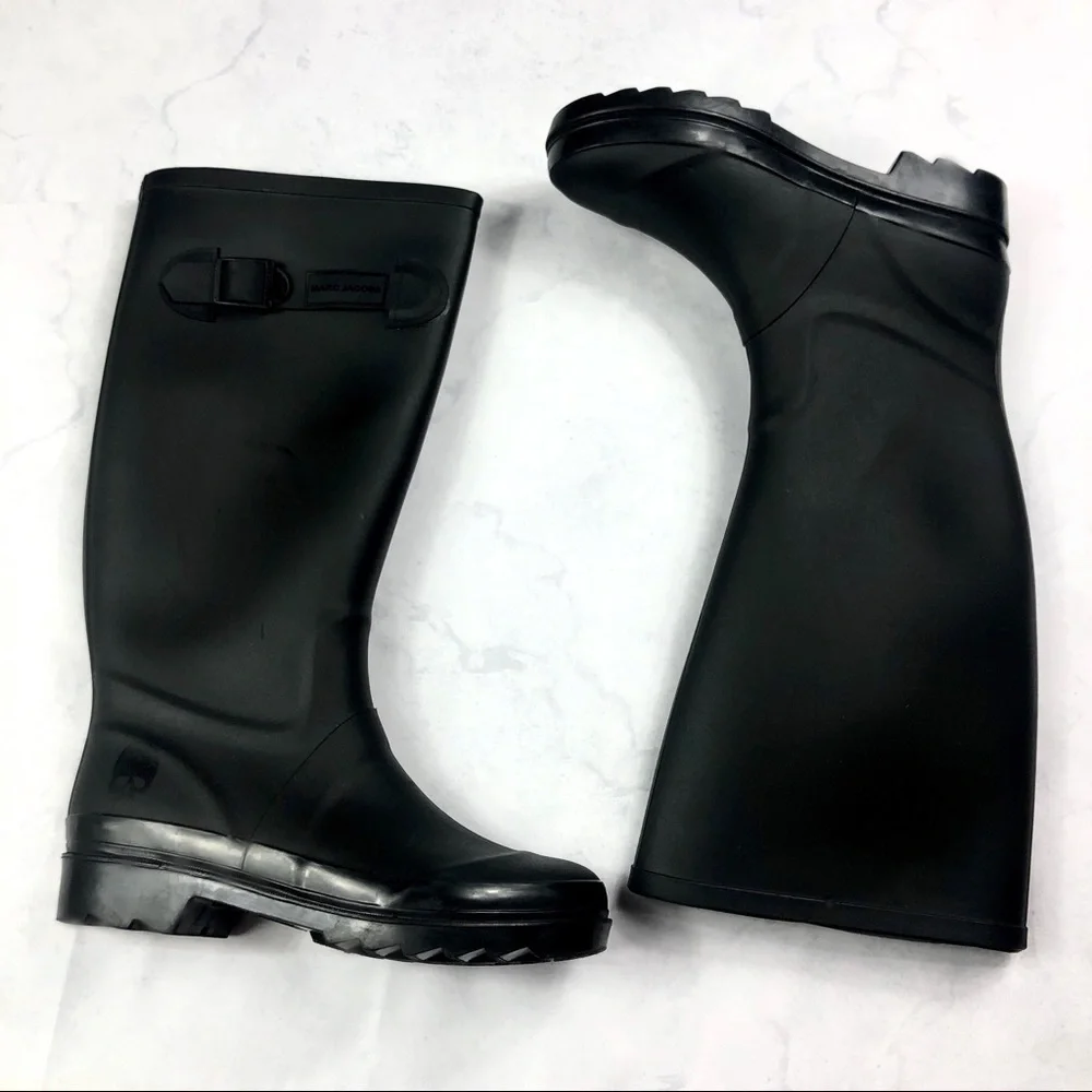 [Marc Jacobs] Matte Black Skull Rain Boots